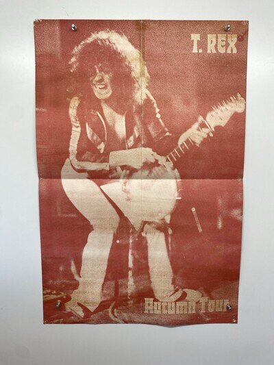 Marc Bolan T-Rex Poster Vintage Double Sided Autumn Tour Ballrooms of Mars 1971