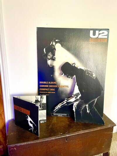 Rare Huge U2 3D standee 38”x29” Rattle Hum original 1988 Promotional RECORD SHOP