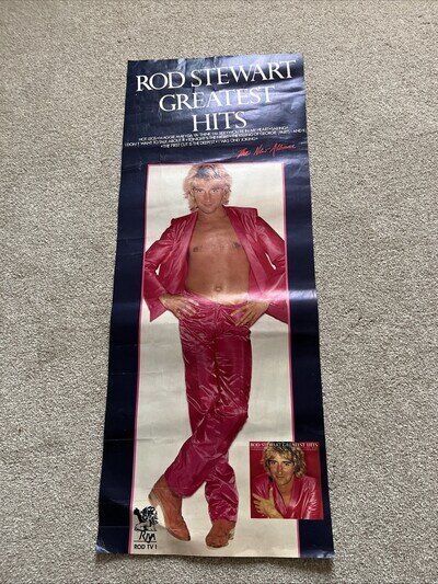 Original Promotion Poster Rod Stewart Greatest Hits 1980