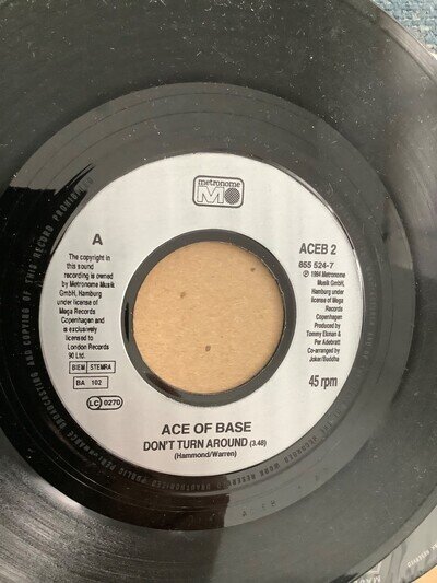 Ace of Base. Don’t turn around. 7” vinyl 1994. Metronome