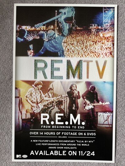 R.E.M. REMTV official 1 sided promo mini poster 2014