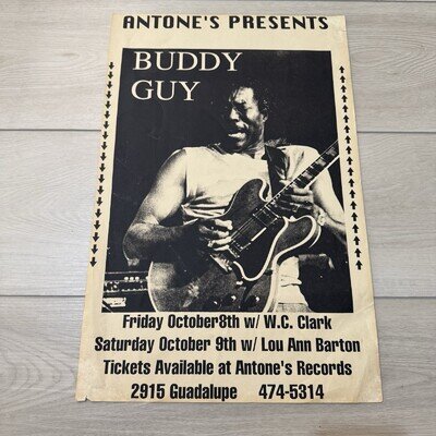 Vintage Antone’s Records Buddy Guy Poster