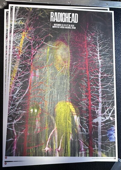 RADIOHEAD POSTER MADRID SPAIN 2025 Sold Out