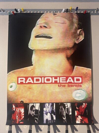 Radiohead PROMO Poster The Bends 1995 Capitol EMI Recs 18x24 Fake Plastic Trees