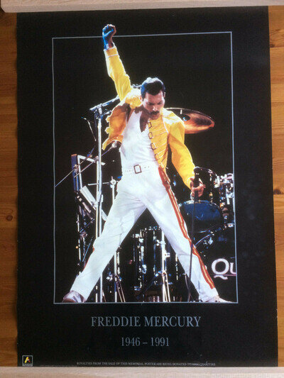 Rare Vintage Large Poster - Freddie Mercury 1946 -1991 .Queen..Bohemian Rhapsody
