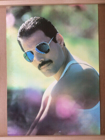 Rare Large Vintage Poster 1980s Freddie Mercury....Mr Bad Guy.....Queen.
