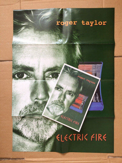 Queen - Roger Taylor - 1998 Promo Poster for Electric Fire Album