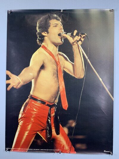 Queen Freddie Mercury Poster Fraser Gray Verkerke Original Vintage Circa 1980
