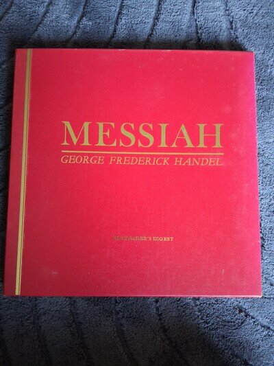 Messiah George Frederick Handel Readers Digest BoxSet of 3 Vinyl 12" LPs Antique