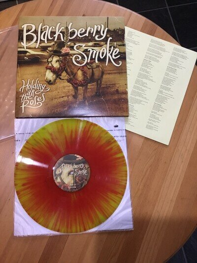 BLACKBERRY SMOKE Red / Yellow Splatter Vinyl LP HOLDING ALL THE ROSES 2015 Rare