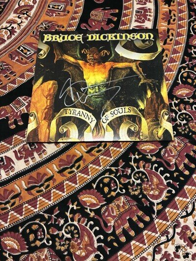 Bruce Dickinson ‎Tyranny Of Souls Europe 2017 Reissue Vinyl SIGNED