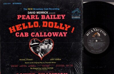HELLO, DOLLY! (LP, 1967) Pearl Bailey Cab Calloway Broadway LSO-1147 Shrink VG+