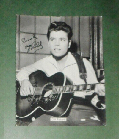 CLIFF RICHARD 1960S SIGNED PICTURE . FACSIMILE AUTOGRAPH.