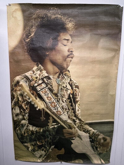 Jimi Hendrix Poster Original Vintage Large Pace International 1971