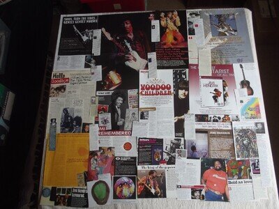 JIMI HENDRIX - MAGAZINE CUTTINGS COLLECTION - CLIPPINGS, ADVERTS, POSTER X75.