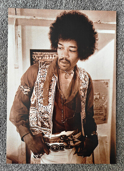 Jimi Hendrix - Classic Black & White Poster / Picture - Rare!