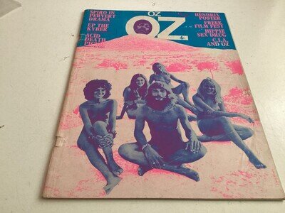 1970 OZ Magazine No 30 Jimi Hendrix Obituary with sealed poster