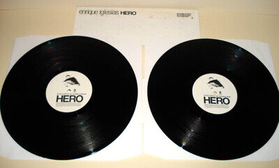 ENRIQUE IGLESIAS : HERO 2 x 12" Vinyl REMIXES Singles (2001) Ex./Ex./VG