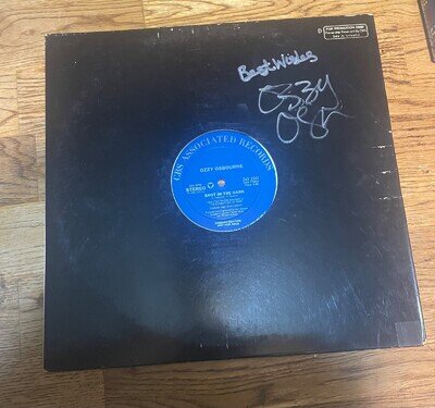 Ozzy Osbourne/ Autograph/ 12” Vinyl Promo/ 1986/ Shot In The Dark/ Signed/ Ozzy