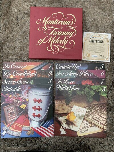 Mantovani 8x 12” Vinyl Album Box Set Treasury Of Melody Readers Digest Compile