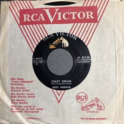 Eddy Arnold-Open Your Heart/Crazy Dream RCA VICTOR- RARE!