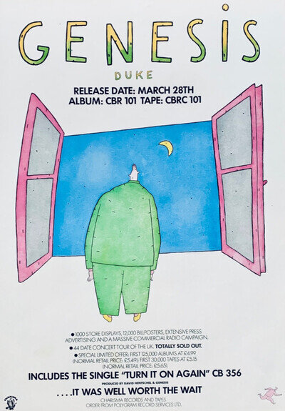 GENESIS 1980 vintage POSTER ADVERT DUKE Turn It On Again