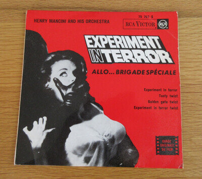 HENRY MANCINI Experiment In Terror EP OST 45 MOD RNB POPCORN 7'' VINYL