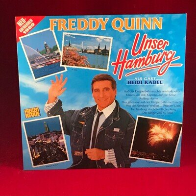 FREDDY QUINN Unser Hamburg 1989 German Vinyl LP Ariola record Heidi Kabel
