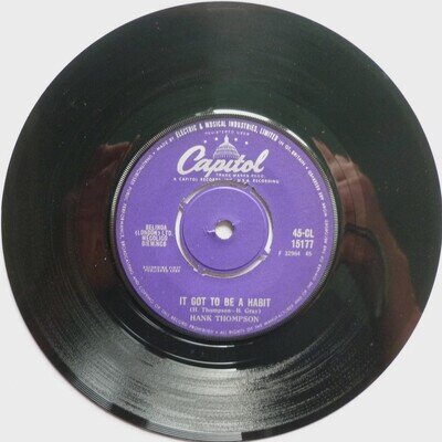 Hank Thompson It Got To Be A Habit 7" Capitol CL15177 EX 1960