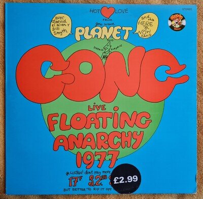 Planet Gong 'Live Floating Anarchy 1977' 1978 original Vinyl LP EX/EX - cleaned