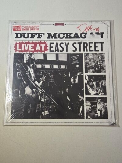 DUFF MCKAGAN Autographed Live At Easy Street Vinyl Record GUNS N ROSES RARE
