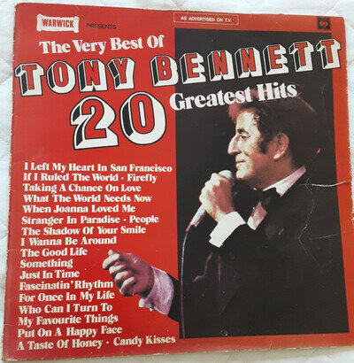 The Very Best Of Tony Bennett 20 Greatest Hits Vinyl Records Tony Bennett