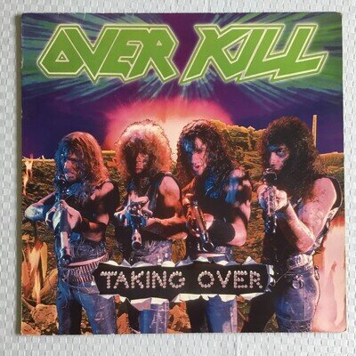 OVERKILL - TAKING OVER + INNER - 1987 GERMAN ISSUE - VERY GOOD