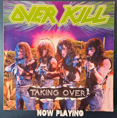 OVERKILL -TAKING OVER- AWESOME RARE FRIST PRESS VINYL LP 1987 MEGAFORCE GERMANY