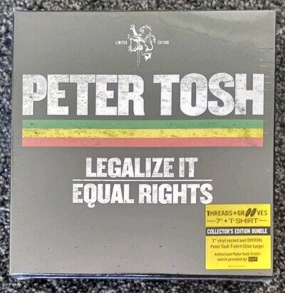 Peter Tosh Legalize It / Equal Rights Threads + Grooves 7 Inch + T.Shirt Sealed