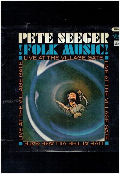 PETE SEEGER FOLK MUSIC ! LIVE AT THE VILLAGE GATE 1965 MONO VINYL ALBUM