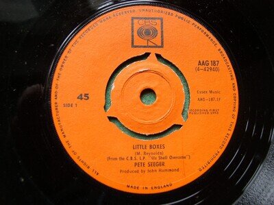 PETE SEEGER: LITTLE BOXES AAG 187 CON EX