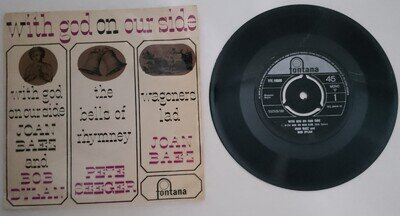 1964 7" Vinyl EP Bob Dylan / Pete Seeger / Joan Baez – With God On Our Side