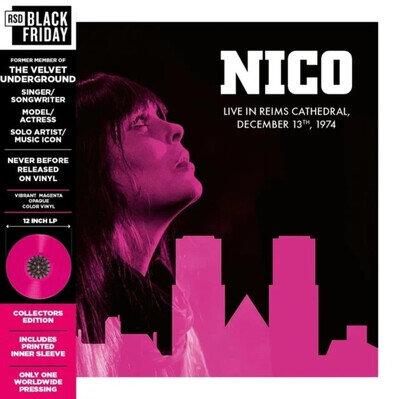 NICO LIVE IN REIMS CATHEDRAL DECEMBER 13TH, 1974 (TRANSPARENT MAGENTA VINYL 2Lp
