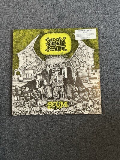 Napalm Death.V Scum Rare Lime Green Version Cat Number Earache Records Mosh 3.NM
