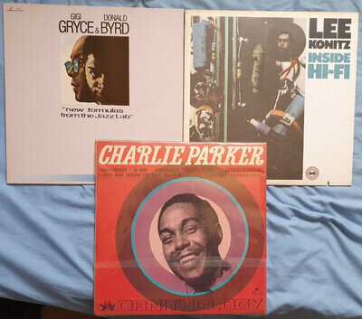 Jazz 3 LP bundle, Charlie Parker, Lee Konitz, Donald Byrd (all VG+)