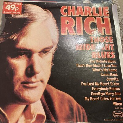 Charlie Rich Midnite Blues/Whirlwind Vinyl Record