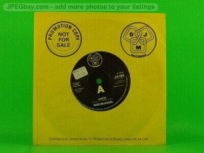 ROD MCKUEN AMOR (DEMO) (154) 2 Track 7"Single Company Sleeve DJM