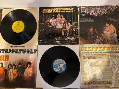 STEPPENWOLF - VINYL LP COLLECTION JOB LOT - 6 X VINYL LPS - All Listed - VG
