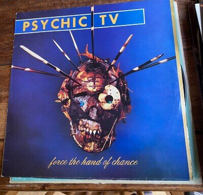PSYCHIC TV FORCE THE HAND OF CHANCE original 1982 vinyl record + POSTER PSY1 NM