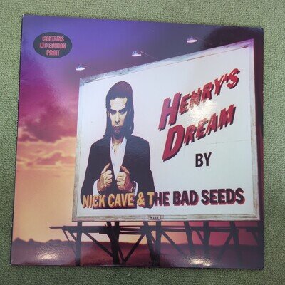 Nick Cave & The Bad Seeds Henry's Dream 1992 UK Vinyl STUMM92 Art Print + Inner