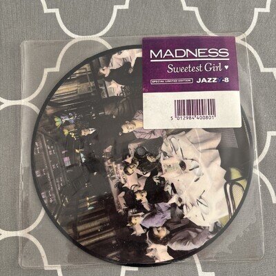 Madness Sweetest Girl Orig. 1986 UK 7" Picture Disc VINYL 1-Sided Record JAZZY 8