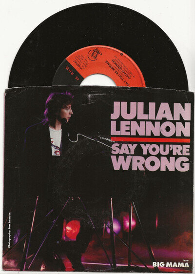 JULIAN LENNON - SAY YOU'RE WRONG ORIGINAL SINGLE FROM USA, MINT
