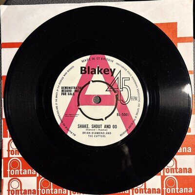 Brian Diamond & The Cutters - "Shake, Shout & Go" B/W John Fraser -"Golden Cage"
