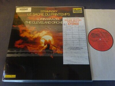 STRAVINSKY - THE RITE OF SPRING LP, Cleveland, Lorin Maazel, TELARC DG 10054